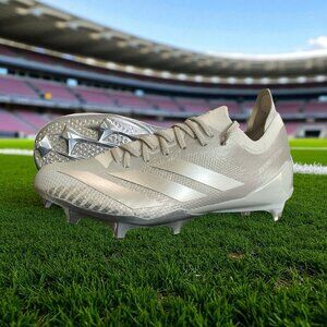 adidas Men’s Size 9 ADIZERO ELECTRIC+ II FOOTBALL CLEATS Silver Metallic IH5978